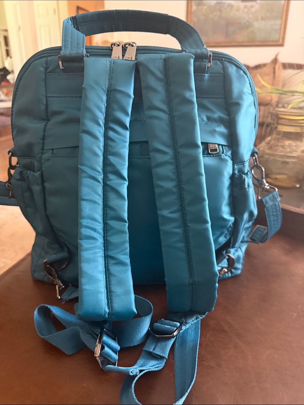 lug Teal Quilted Backpack Crossbody Bag - Picture 2 of 6